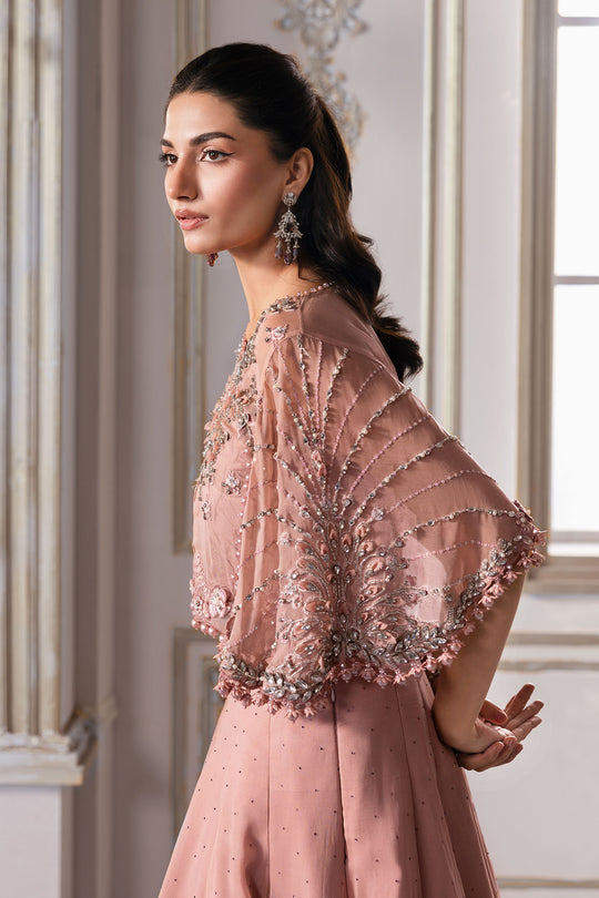 Maria.B Embroidered Chiffon Saree | BD-3001