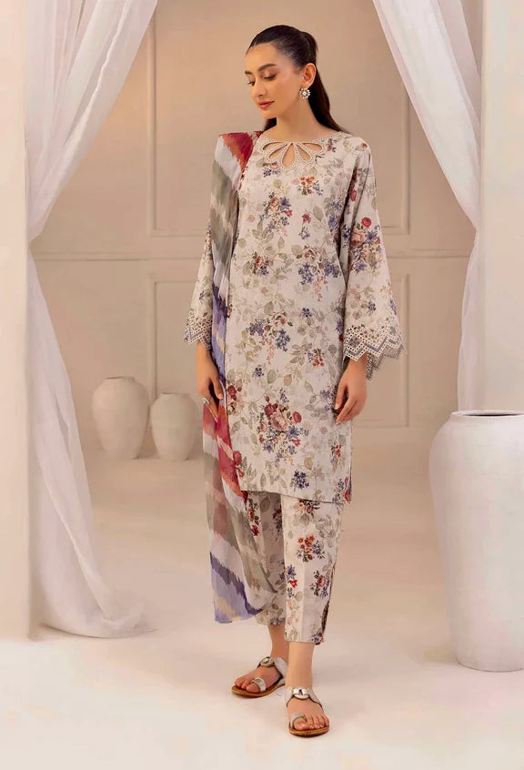 Baroque 3Pcs Lawn Embdroidered | Unstitched