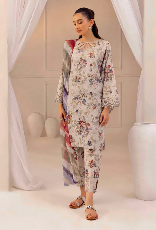 Baroque 3Pcs Lawn Embdroidered | Unstitched