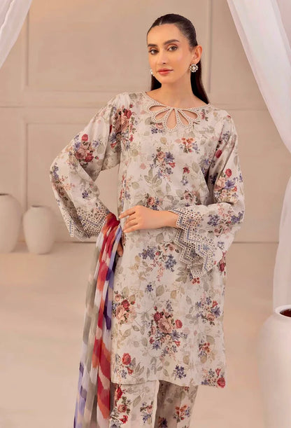 Baroque 3Pcs Lawn Embdroidered | Unstitched