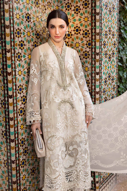 3 Piece Unstitched Embroidered Lawn Suit | D-2511-B
