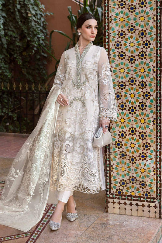 3 Piece Unstitched Embroidered Lawn Suit | D-2511-B