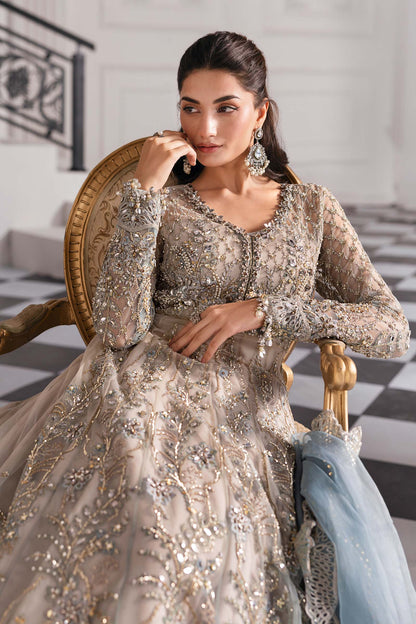 3 Piece Unstiched Embroidered Net Suit | BD-3002