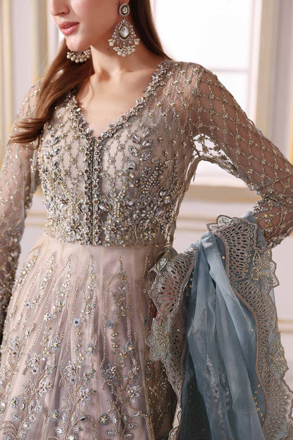 3 Piece Unstiched Embroidered Net Suit | BD-3002
