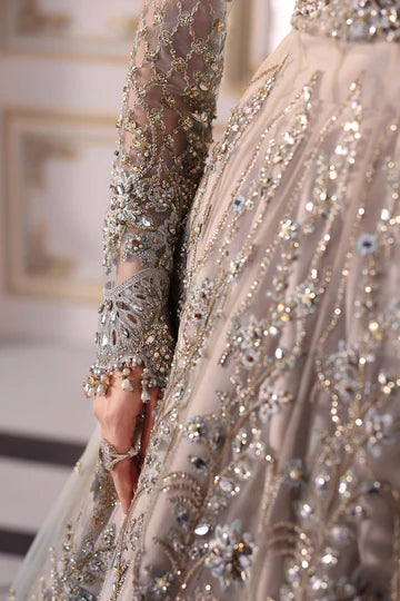 3 Piece Unstiched Embroidered Net Suit | BD-3002