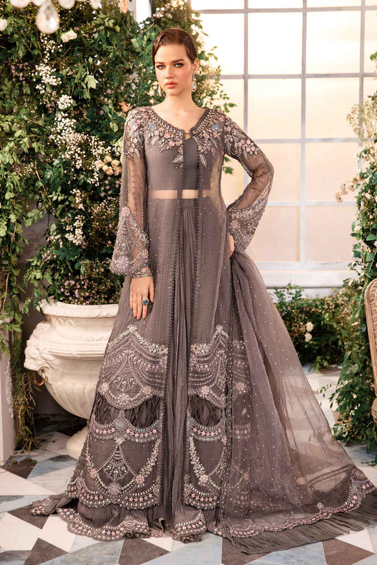 Embroidered And Hand Embellished Net Saree | BD-2902