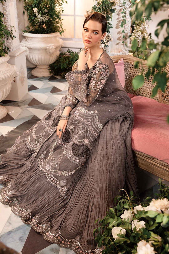 Embroidered And Hand Embellished Net Saree | BD-2902