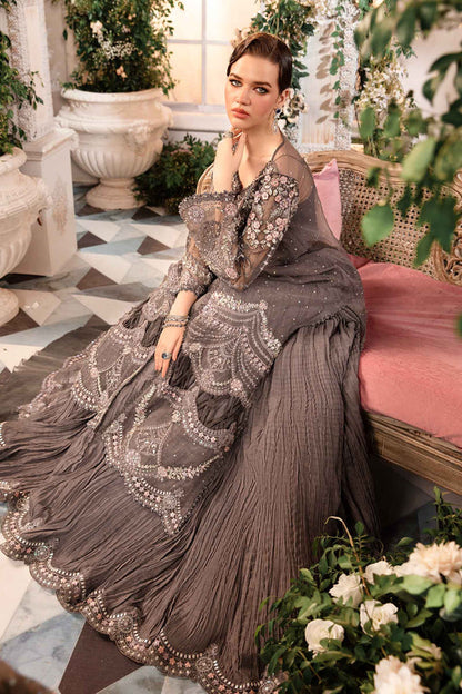 Embroidered And Hand Embellished Net Saree | BD-2902