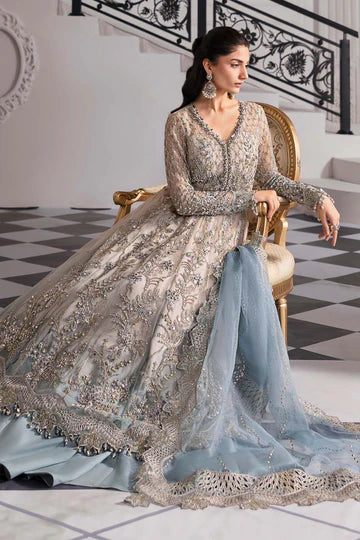 3 Piece Unstiched Embroidered Net Suit | BD-3002
