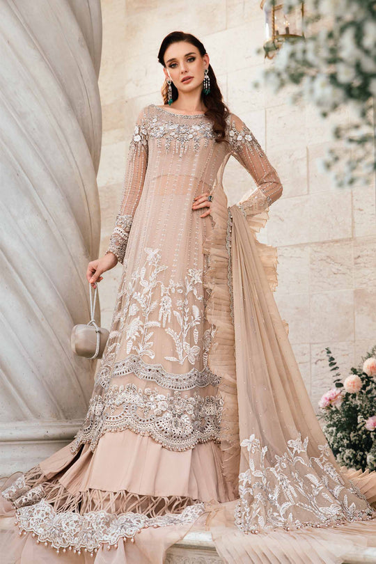 Embroidered And Hand Embellished Chiffon Saree | BD-2801